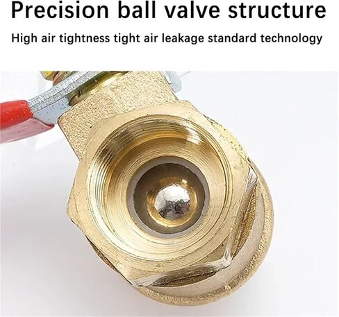 تركيب أنابيب صمام كروي نحاسي هوائي مع خرطوم خرطوم 6/8/10/12 مم وموصلات خيط ذكر 1/8 1/4 3/8 1/2 بوصة 10 قطع (أنبوب 8 مم، 10 قطع_1/2 بوصة) in Kuwait