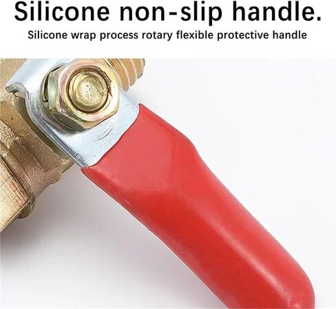 تركيب أنابيب صمام كروي نحاسي هوائي مع خرطوم خرطوم 6/8/10/12 مم وموصلات خيط ذكر 1/8 1/4 3/8 1/2 بوصة 10 قطع (أنبوب 8 مم، 10 قطع_1/2 بوصة) in Kuwait