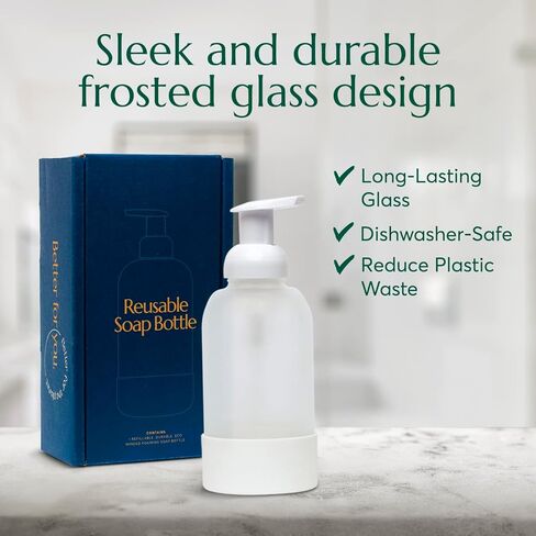 Cleanomic Reusable Soap Bottle - Dish Soap Dispenser, Soap Dispenser for Kitchen Sink, Hand Soap Dispenser, Kitchen Soap Dispenser, Bathroom Soap Dispenser, Soap Dispenser Bathroom Countertop in Saudi Arabia