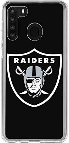 Skinit Clear Phone Case Compatible with Galaxy A21 - Officially Licensed NFL Las Vegas Raiders Large Logo Design in Saudi Arabia