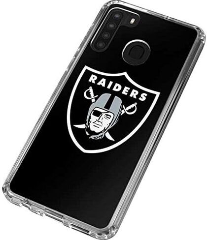 Skinit Clear Phone Case Compatible with Galaxy A21 - Officially Licensed NFL Las Vegas Raiders Large Logo Design in Saudi Arabia