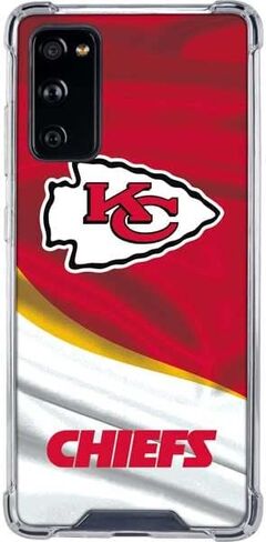 حافظة هاتف Skinit الشفافة متوافقة مع هاتف Galaxy S20 FE - تصميم مرخص رسميًا من NFL Kansas City Chiefs in Saudi Arabia