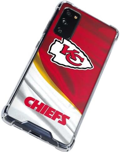حافظة هاتف Skinit الشفافة متوافقة مع هاتف Galaxy S20 FE - تصميم مرخص رسميًا من NFL Kansas City Chiefs in Saudi Arabia