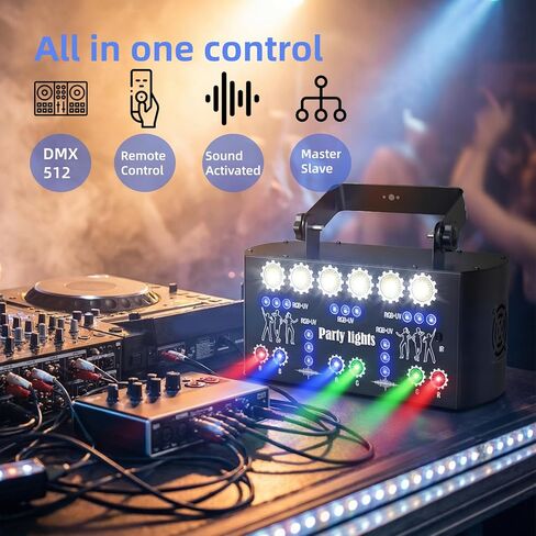 27 LED Strobe Light for Parties DJ Stage Light with Remote Supported DMX512 Sound Activated Disco Lighting Party Light for Indoor Wedding Light Show in Saudi Arabia