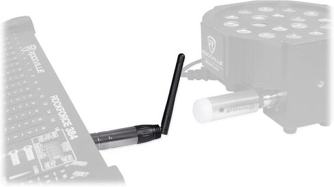 Rockville DMX-WTR Bundle: 2.4GHz Wireless DJ DMX Lighting Transmitter, (6) DMX-WRE 2.4GHz Wireless Receivers with 9-Hour Rechargeable Battery, 7-items in Saudi Arabia