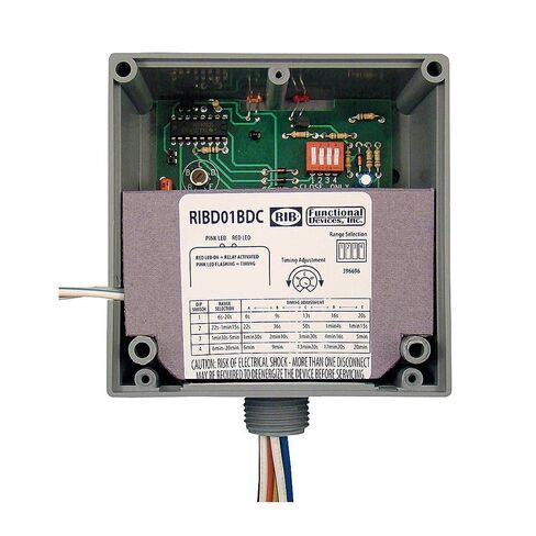 FUNCTIONAL DEVICES RIB RIB01BDC 120 VAC Power Input, 20 AMP SPDT, -30 to 140 F, 600 Volt Wire Rating, Class 2 Dry Contact Input, Dry Contact Relay, NEMA 1 HOUSING in Kuwait