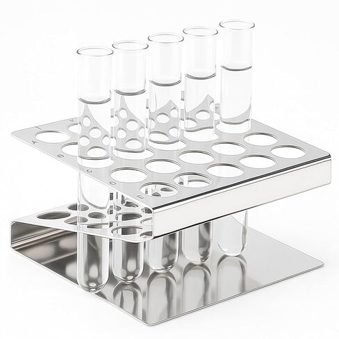 Stainless Steel Test Tube Racks of 25 Holes Z Shaped 5×5 Test Tube Holder Stand Storage for Tubes of Diameter ≤16mm for Scientific Experiments in Saudi Arabia