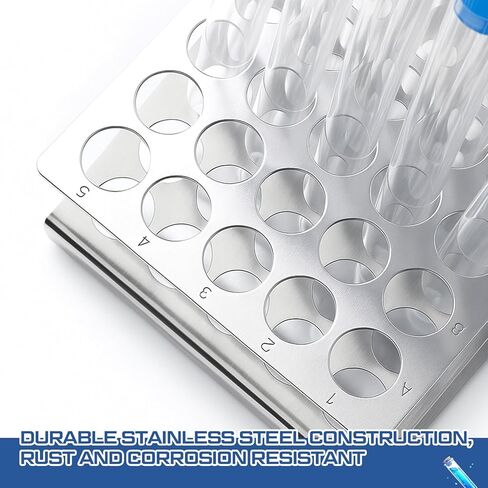 Stainless Steel Test Tube Racks of 25 Holes Z Shaped 5×5 Test Tube Holder Stand Storage for Tubes of Diameter ≤16mm for Scientific Experiments in Saudi Arabia