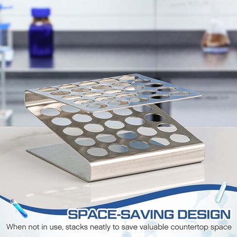 Stainless Steel Test Tube Racks of 25 Holes Z Shaped 5×5 Test Tube Holder Stand Storage for Tubes of Diameter ≤16mm for Scientific Experiments in Saudi Arabia