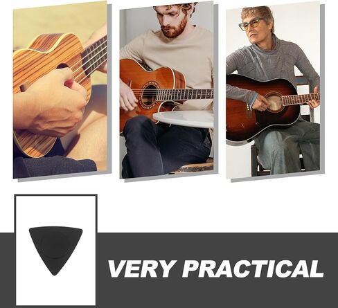 20pcs Acoustic Guitar Picks: Non-slip ABS Grip Folk Sticked Triangle Guitar Picks in 3 Thicknesses (0.5mm,0.75mm,1mm) for Comfortable Playing and Warm Tone in Saudi Arabia