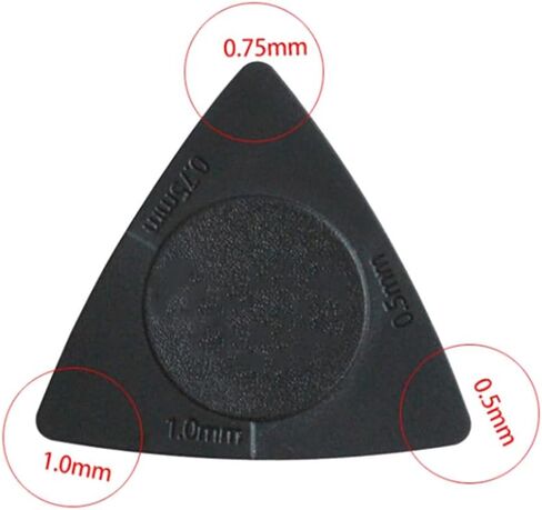 20pcs Acoustic Guitar Picks: Non-slip ABS Grip Folk Sticked Triangle Guitar Picks in 3 Thicknesses (0.5mm,0.75mm,1mm) for Comfortable Playing and Warm Tone in Saudi Arabia