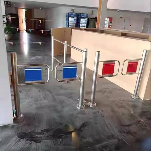 بوابة تأرجح تلقائية للارتداد على نطاق واسع من الفولاذ المقاوم للصدأ، باب يدوي، بوابة تأرجح معدنية متينة - باب مشاة آمن للخدمة الشاقة للمستودعات ومحلات السوبر ماركت ومتاجر البيع بالتجزئة - موثوق بها in Kuwait