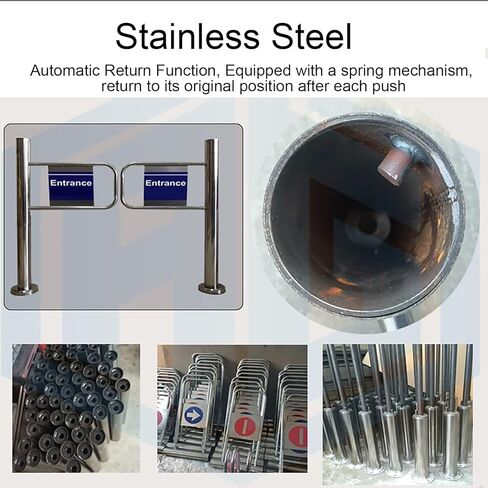 بوابة تأرجح أوتوماتيكية ذات مدخل عريض من الفولاذ المقاوم للصدأ، باب يدوي، بوابة تأرجح أوتوماتيكية من الفولاذ المقاوم للصدأ لمحلات السوبر ماركت ومتاجر البيع بالتجزئة ومراكز التسوق والسلامة التجارية - وصول متين وآمن in Kuwait