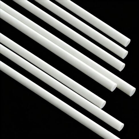 6 Pcs White ABS Plastic Rods 3/8"(10mm) x 12",ABS Round Stick Round Solid Bar for DIY Toys Building Making and DIY Crafts Model Making in Saudi Arabia