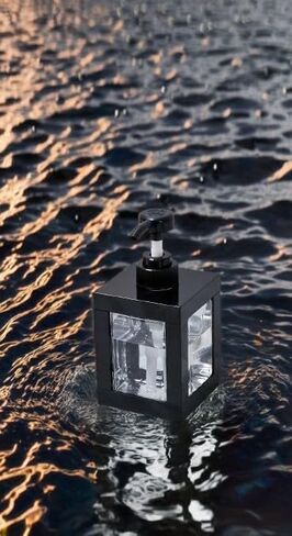 Hand Soap Dispenser for Bathroom and Kitchen Sink, Small Plastic Soap Dispenser with Pump (Black). in Saudi Arabia
