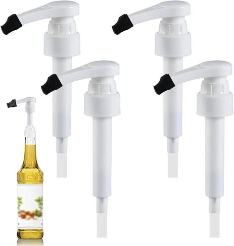 4 قطع مضخة شراب القهوة السوداء متوافقة مع زجاجة مونين وتوراني 25 أونصة (750 مل) مضخة توزيع شراب بديلة 10CC مع غطاء طرف للقهوة المثلجة والشاي الحليب والكوكتيلات والحلويات وبار المنزل in Kuwait