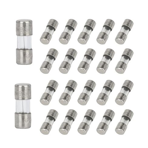 الصمامات 3.6x10mm Mini Fuse 125V 2.5A 0.14x0.39 بوصة مجموعة الصمامات الزجاجية المتنوعة (عبوة من 20) in Kuwait