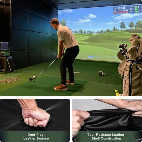 6 Pack golf simulator padding Panels, 20 x 20 x 2 in Each, PU Leather Surface, golf sim wall pad for ceiling, Self-Adhesive, Impact Protection for Golf Simulators in Kuwait