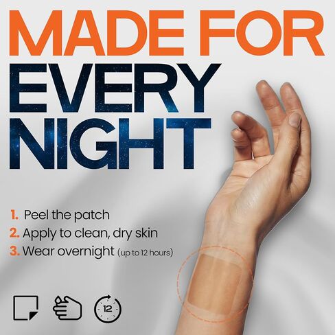 PNEUMA استعادة بقع النوم للبالغين - رقعة نوم قوية للغاية | الميلاتونين يساعد على النوم مجانًا | دعم النوم العميق القائم على النباتات | لصقات فيتامين طبيعية عبر الجلد - 16 قطعة in Kuwait