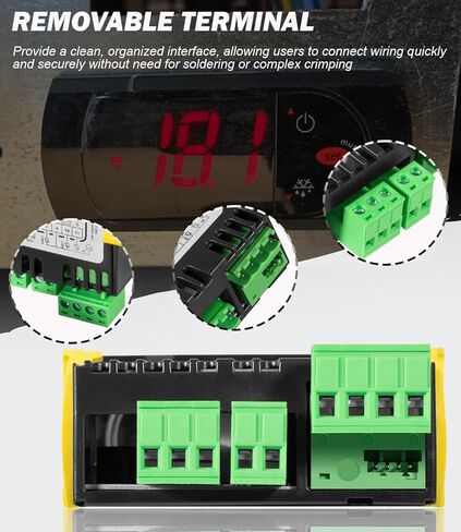 PJEZS0H100 Temperature Controller, Digital Thermostat with Temperature Sensor Probe Compatible with Carel and All Refrigerator Types, 115V, Black in Saudi Arabia