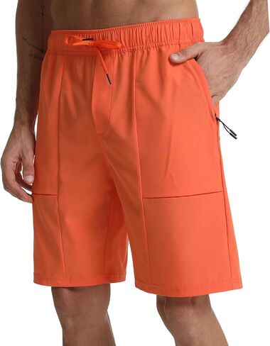 Mens Hiking Shorts with Zipper Pockets Quick-Dry Lightweight Gym Shorts for Camping Travel Sport and Outdoors in Saudi Arabia