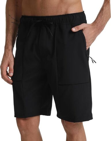 Mens Hiking Shorts with Zipper Pockets Quick-Dry Lightweight Gym Shorts for Camping Travel Sport and Outdoors in Saudi Arabia