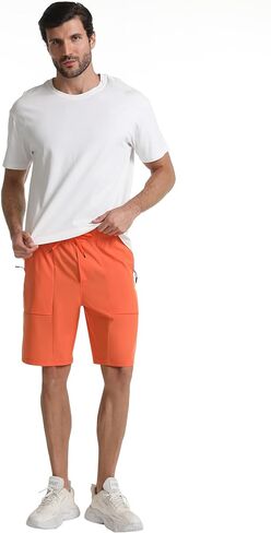 Mens Hiking Shorts with Zipper Pockets Quick-Dry Lightweight Gym Shorts for Camping Travel Sport and Outdoors in Saudi Arabia