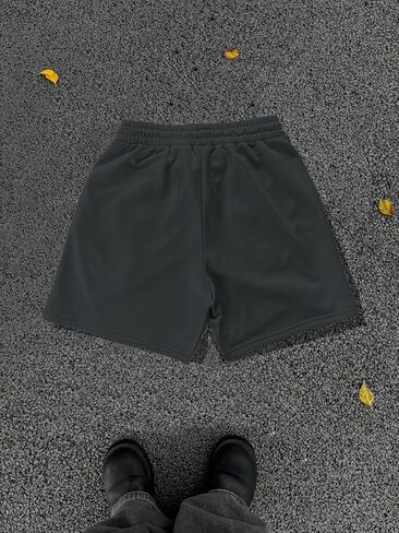 Men's Skull and Fire Pattern Shorts Comfortable Lightweight for Summer Outdoor Activities （SL03） (Darkgrey,Medium) in Saudi Arabia