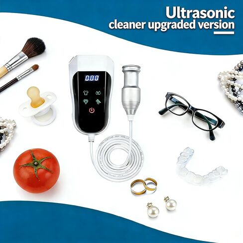 Ultrasonic Jewelry Cleaner, Baby Bottle Sonic Cleaner, 4 Cleaning Modes & Auto Timer,True 60kHz Ultrasonic Cleaning Wand for Glasses, Fruits and Veggies, Seafood, Rust Removal, for Home Travel in Saudi Arabia