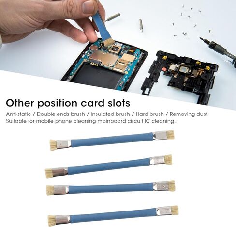 4 قطع فرشاة تنظيف PCB، فرشاة تنظيف لوحة الدائرة الكهربائية برأس مزدوج، فرشاة تنظيف لوحة PCB الصلبة 5.71 بوصة لتنظيف دائرة اللوحة الأم للهاتف المحمول، أزرق in Saudi Arabia