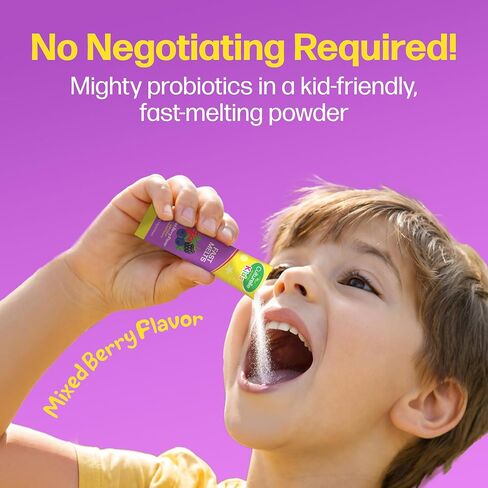Culturelle® Kids Complete Probiotics سريع الذوبان بنكهة التوت المختلطة، 30 قطعة خالية من السكر ‡ مسحوق بروبيوتيك + بروبيوتيك لصحة الجهاز الهضمي والمناعة، يدعم الانتظام اليومي * in Kuwait