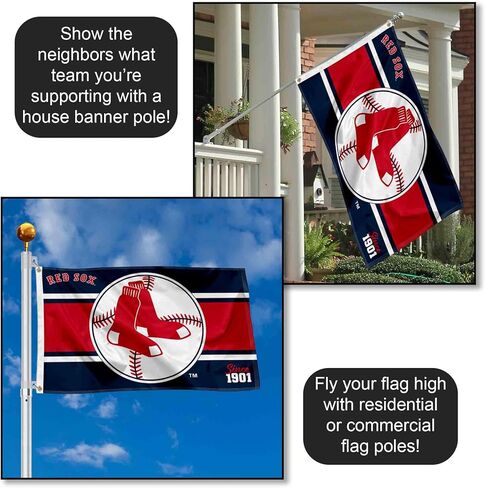 لافتة علم WinCraft Boston Red Sox Retro Vintage Throwback 3x5 قدم بحلقة معدنية in Kuwait