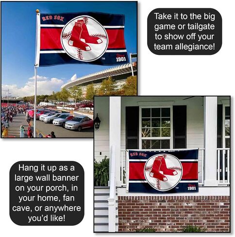 لافتة علم WinCraft Boston Red Sox Retro Vintage Throwback 3x5 قدم بحلقة معدنية in Kuwait