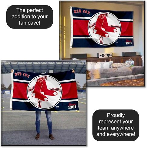 لافتة علم WinCraft Boston Red Sox Retro Vintage Throwback 3x5 قدم بحلقة معدنية in Kuwait