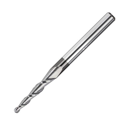 قاطع طحن كربيد R0.25-R2.0 2 فلوت مدبب كروي نهاية مطحنة CNC راوتر بت خشب (R1.0x47xD8x85) in Kuwait
