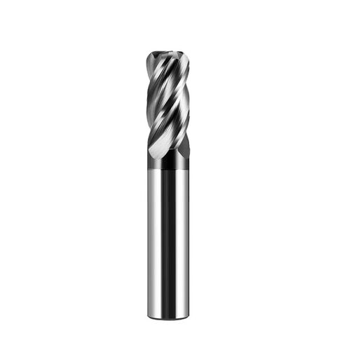 4 مزامير CNC زاوية نصف قطرها نهاية مطحنة HRC70 قاطع كربيد التنجستن R0 5 R1 R2 للألمنيوم (12R1X12DX100L) in Kuwait