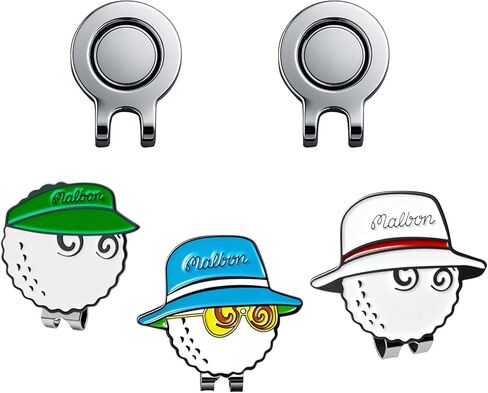Golf Ball Markers with Hat Clips Value Sets for Men Women Golfer, Removable Attaches Easily to Golf Cap Premium Gifts in Kuwait