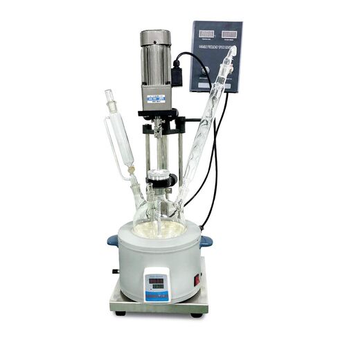 HNZXIB 100L Single Layer Laboratory Reaction Vessel with Heating Bath for Reflux and Distillation of Reaction Solution in Kuwait