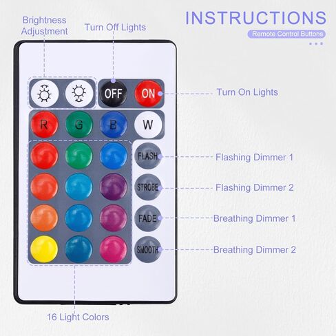 2pcs LED Lamp Kit 001 for Bambu Lab 3D Printing, 16 Colors Remote Control LED Light Kit 5V USB Powered Compatible with Bambu Lab/Makerworld/Makeronline Printe Light Box Accessories in Saudi Arabia