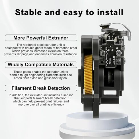 Stainless Steel P1 Extruder Unit for Bambu Lab P1P/P1S 3D Printer with Dual Gears for Increased Extrusion Force & Filament Run-Out Detection in Kuwait