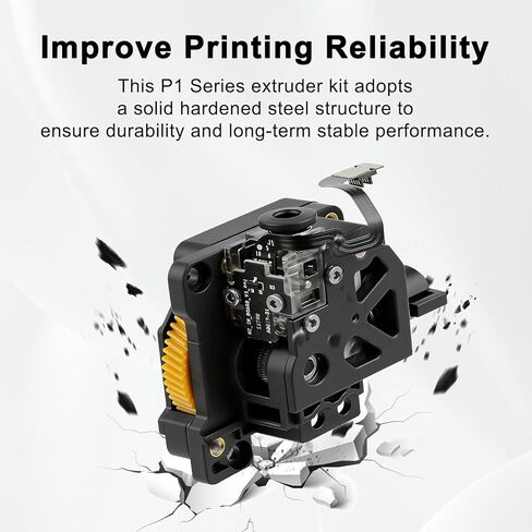 Stainless Steel P1 Extruder Unit for Bambu Lab P1P/P1S 3D Printer with Dual Gears for Increased Extrusion Force & Filament Run-Out Detection in Kuwait