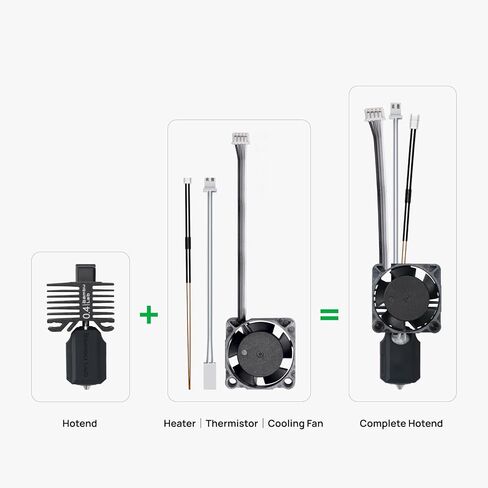 مجموعة Bambuu Lab X1 Hotend الكاملة - فوهة فولاذية صلبة مجمعة بالكامل مع سخان سيراميك، فوهة 0.4 مم، مروحة تبريد وكتلة تسخين | بديل Bambu X1 Carbon Hotend للطباعة ثلاثية الأبعاد in Saudi Arabia