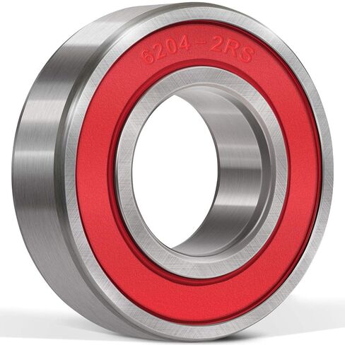 10 Pack 6204-2RS Double Rubber Seal Bearing 20x47x14mm,Stable Performance,Cost Effective, Deep Groove Ball Bearings in Saudi Arabia