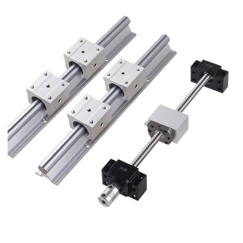 SFU1204 الكرة اللولبية 300-550 مم + 1204 صامولة + مبيت + دعم نهاية BKBF10 + اقتران + 2 أدلة خطية R12 + 4 أدلة R12UU (SBR-500 SFU-550) in Kuwait