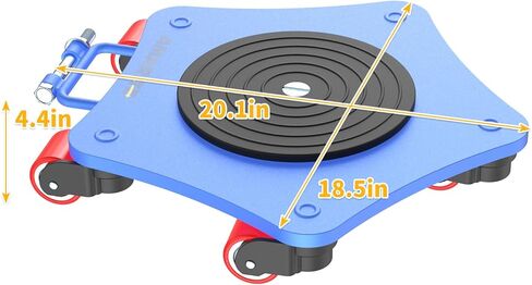 Heavy-Duty Machine Skates 8800 lbs Capacity - 5X 360° Swivel Rollers for Industrial Machinery Mover in Kuwait