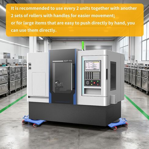 Heavy-Duty Machine Skates 8800 lbs Capacity - 5X 360° Swivel Rollers for Industrial Machinery Mover in Kuwait