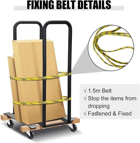 Heavy Duty Dolly Converter, 13" Width 38" Height Steel Dolly Equipment Set of 2 with 250lbs Capacity to Upgrade Your Handling Efficiency, Black in Kuwait