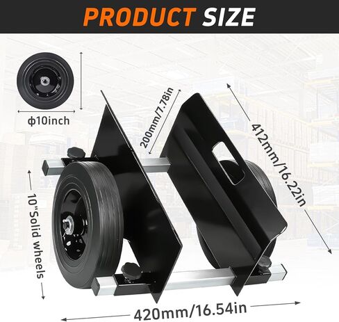 Heavy Duty Panel Dolly 1100LBS Capacity Door Cart with 10" Solid Rubber Wheels,Adjustable Clamp Panel Cart with Handle, All Terrain Slab Dolly for Drywall Sheet Heavy Material-Black in Kuwait