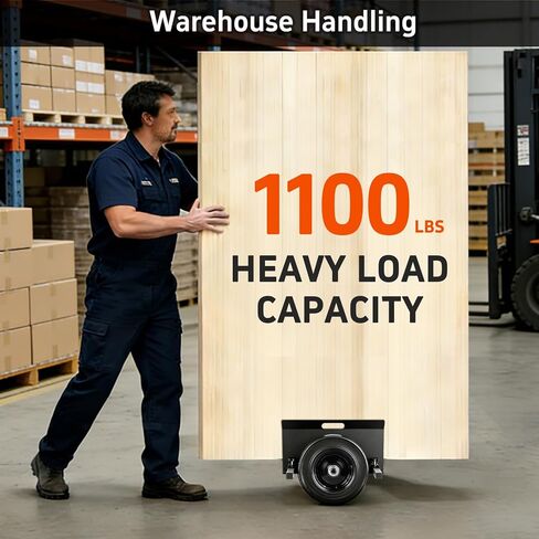 Heavy Duty Panel Dolly 1100LBS Capacity Door Cart with 10" Solid Rubber Wheels,Adjustable Clamp Panel Cart with Handle, All Terrain Slab Dolly for Drywall Sheet Heavy Material-Black in Kuwait