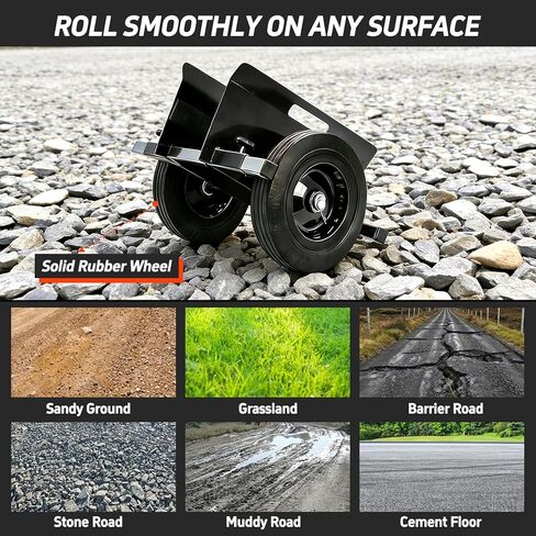 Heavy Duty Panel Dolly 1100LBS Capacity Door Cart with 10" Solid Rubber Wheels,Adjustable Clamp Panel Cart with Handle, All Terrain Slab Dolly for Drywall Sheet Heavy Material-Black in Kuwait